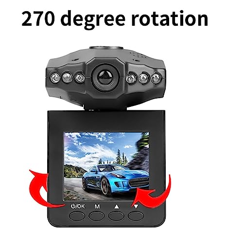 Cámara dash cam de 270 grados con visión nocturna IR y grabación vial en alta definición 6