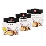Santa Teresa Hummus con Aceite de Oliva Virgen Extra, 100% Natural, Sin Gluten, Alto Contenido en Fibra, 3x180 Gramos