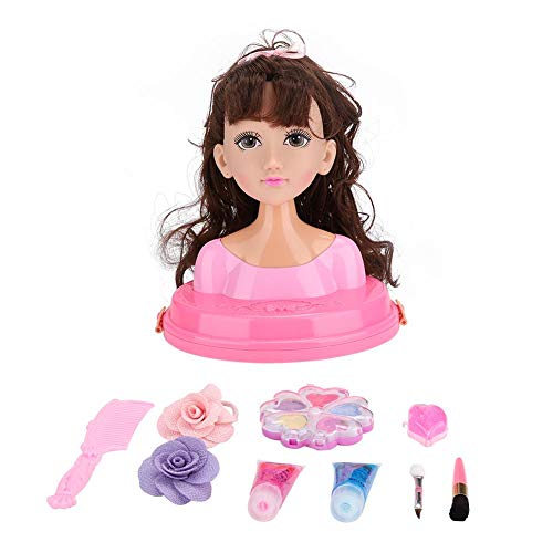 Giocattolo di trucco per bambole per bambini, set di busti per bambole Trucco Parrucchiere Principessa Confezione regalo per bambini Giocattoli per ragazze(MY319-6)