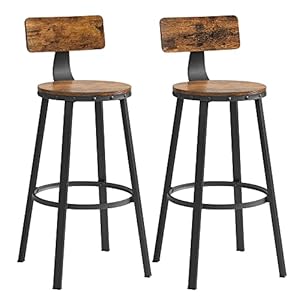 Tabourets Bar Industriel Lot de 2 VASAGLE