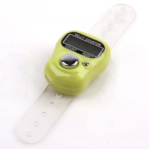 Krismile New 10Ps Electronic Row Counter Finger Ring Golf Digit Stitch Marker Lcd Tally Counter 4Qsv, Random Color #TOP4