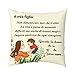 Regalo Figlia Speciale Idee Regalo Ragazza Federe Cuscini Regalo Figlia Compleanno Regalo Pasqua per Figlia Regalo Bimba Figlia Copricuscini - A Mia Figlia Non Dimenticare Mai Che Ti Amo