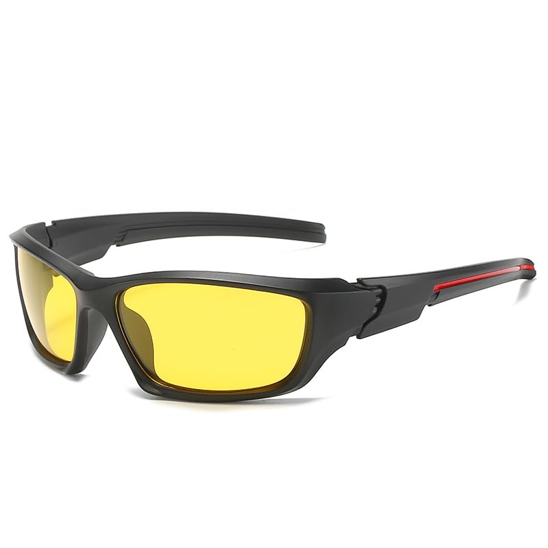 Image of Night Vision Driving Glasses - Anti Glare HD Polarized Yellow Tinted Sunglasses for Men & Women