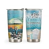 64HYDRO 20oz Beach Gifts for Women, Beachy Gifts for Women, Beach Lover Gifts, Beach Themed Gifts, V