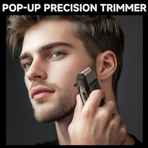 Image of ENCHEN MS003 Electric Shaver for Men,Foil Shaving Machine,Portable Ultra-Thin Mini,Integrated Pop-Up Trimmer，Powerful Motor,Comfortable Close Shave & Fast Grooming for Home and Travel,Gentle on Skin,Type-C Charging - Christmas Gift for Men