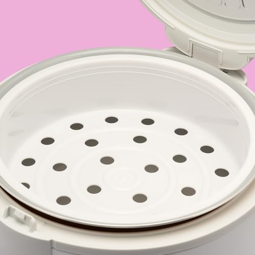 Bild 4 - REISHUNGER Reiskocher & Dampfgarer mit Antihaftbeschichtung - Für 1-6 Personen - Schnelle Zubereitung ohne Anbrennen - Mit Warmhaltefunktion inkl. Dämpfeinsatz, Löffel & Messbecher, Weiß