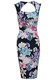 vestidos kardashian sears  Vestido de fiesta Kim Kardashian Celeb Kim con cuello cuadrado y flores para mujer