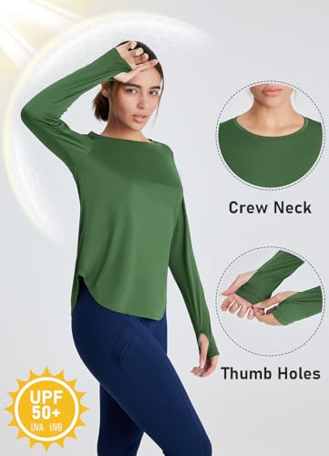 Women's Rash Guard Long Sleeve UV Sun Protection Shirts with Thin Hoodie UPF 50+ Lightweight SPF Tops for Hiking3