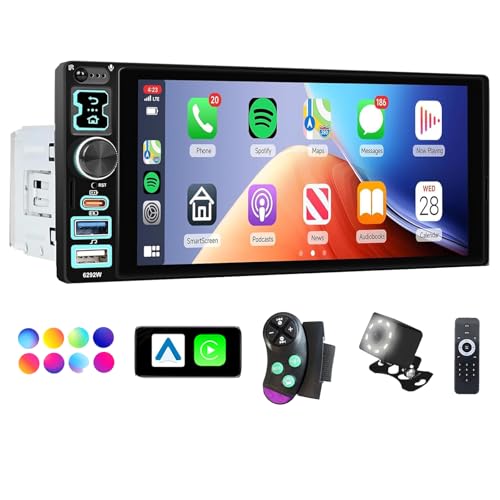 Wireless 6.9″ Car Stereo Head Unit — Wireless Apple CarPlay