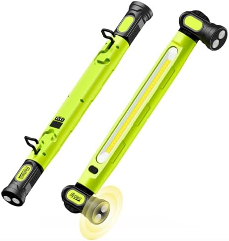 Werkstattlampe 3000LM mit 3 Farbtemperaturen, Grün | Led Akku mit Magnet & Haken, 5200mAh USB-C Schnellladung, IP54 Wasserdicht für Auto-Reparatur, Camping, Baustelle, Garage