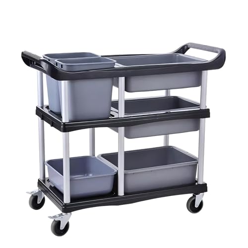 3 Tier Utility Cart Heavy Duty 330lbs Capacity