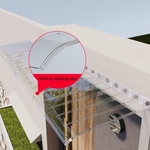 Protection contre la pluie auvent de balcon extérieur transparent - 5