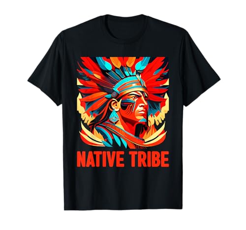 Native Tribe - Native Americans - ilustración colorida Camiseta