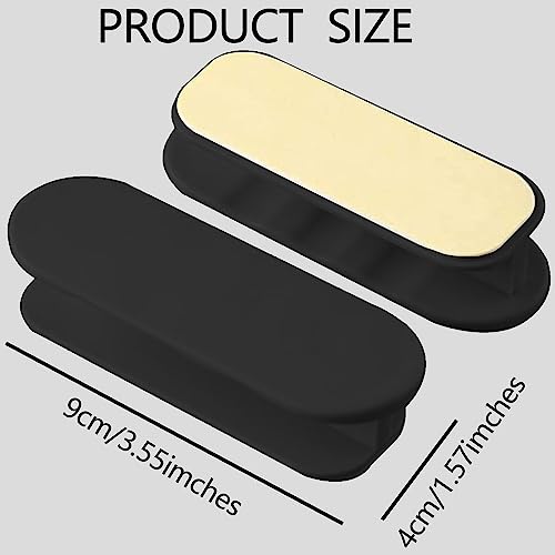 KARELLS Balkontürgriff Kleben, Griff Balkontür Ohne Bohren, 2 Stück Griff Balkontür Außen, Balkontürgriff Außen Zum Kleben, Klebegriff Terrassentür, Balkongriff, Kunststoff Möbelgriff, Schwarz