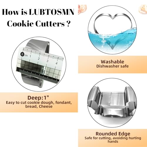 LUBTOSMN Christmas Tree Cookie Cutter Set-Size 4"4.7" -3-Pieces-Holiday Christmas Cookie Cutters Fondant Biscui Cutters by LUBTOSMN - Image 5
