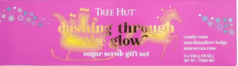 Miniatura 2 de Tree Hut Dashing Through the Glow Body Scrub Set de regalo - 3 unidades