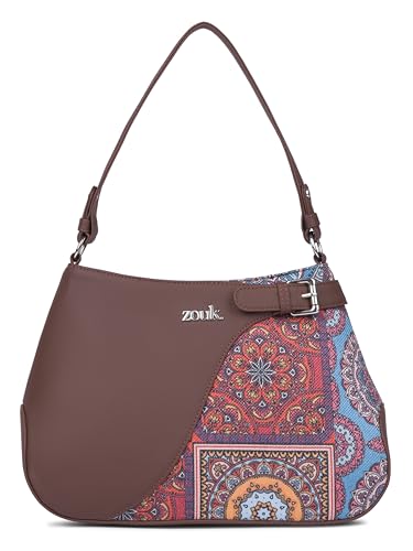 Image of ZOUK Ira Handbag | Stylish Women's Handbag | Luxury Shoulder Bag for Women | Trendy | Fancy Ladies Handbags | Small Purse for Events | Water-Resistant