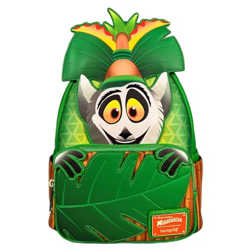 Mini sac à dos Loungefly Cosplay King Julian en similicuir multicolore brodé