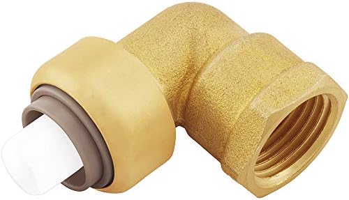 Jones Stephens C77431LF 1/2" FPT PlumBite Push On 90 Elbow Adapter, Bag of 1