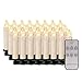 Produktbild 20/30/40/50/60 stk LED Kerzen Lichterkette Kabellos Dimmbar Kerzenlichter Flammenlose Weihnachtskerzen für Weihnachtsbaum, Weihnachtsdeko, Hochzeit, Geburtstags, Party (milchweisse Hülle, 40stk)