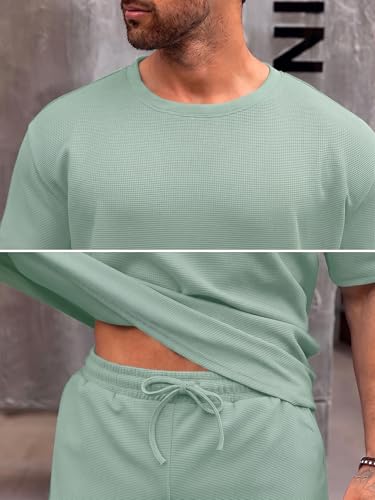 Image of Vogaan Men's T-Shirt and Shorts Set | Top & Shorts Night Suits Set | Night Wear for Men