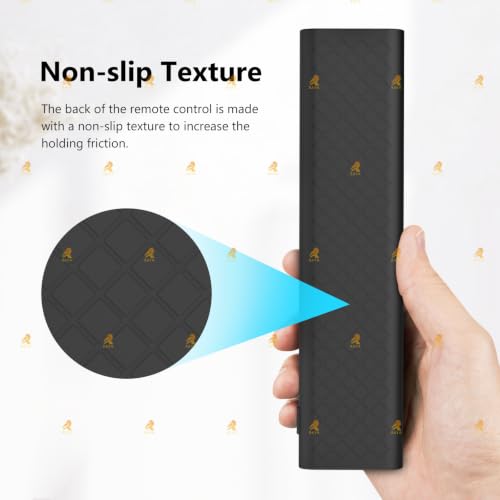 Image of RAYA Silicone Cover Compatible with 2026 Hisense TV Remote E7Q Pro / E7S Pro / U6N Pro Model TV Remote Protection Case (Black)