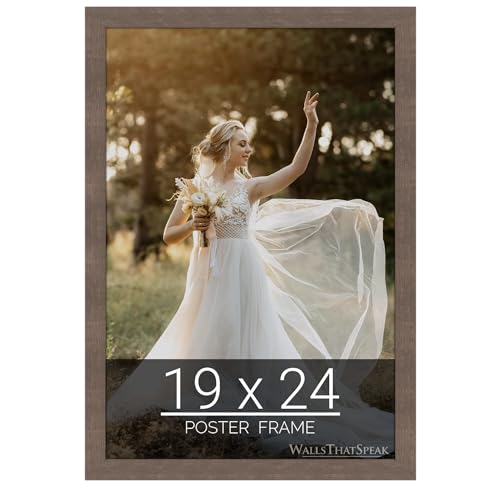 wallsthatspeak 19x24 Brown American Barn Picture Frame for Puzzles Posters Photos or Artwork