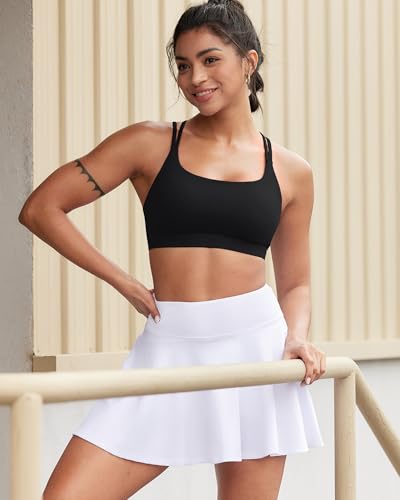 Image of RUNNING GIRL Sports Bras for Women High Support,Criss-Cross Back Strappy Bra Moulded Cup High Impact Workout Crop Tops