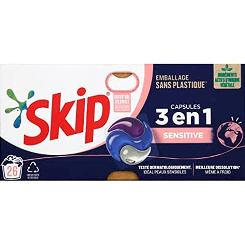 SKIP Waschmittel-Kapseln 3-in-1 Sensitive, 26 Stück – Die 26 Kapseln