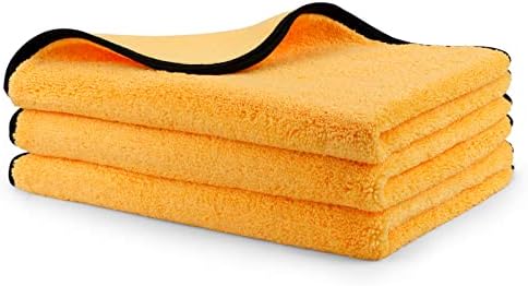 HOMEXCEL Microfiber Towels for Car,Premium Cleaning Cloth Lint Free,Scratch Free,Strong Water Absorption,Car Washing Drying Towel for Household,Auto Detailing,Windows,16" x 24",3 Pack