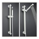 VALOYI Barre de Douche réglable Tige de Levage avec Support de Douche Colonne de Douche Blanche Riser Barre coulissante Salle de Bain Douche Barre coulissante (Color : Shower Hose Only)