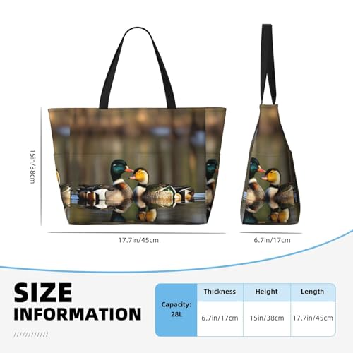 Sac à bandoulière imperméable canards colverts noir taille unique - 5