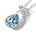[DEAL OF THE DAY] T400 Jewelers Gold Plated Water Drop Swarovski Elements Crystal Pendant Necklace 17"