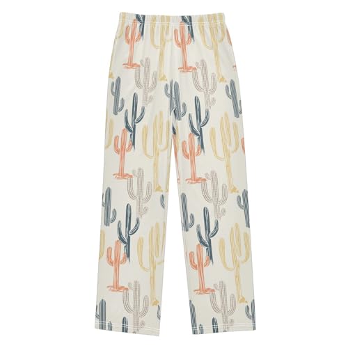 Pajamas Pants Soft Cactus Long Sleep Pjs Lounge Pajama Bottoms Elastic Waist with Pockets