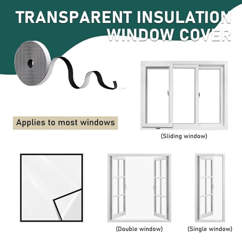 Kit aislante para ventana película transparente 80x90cm miniatura 2
