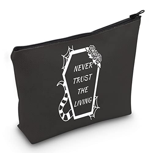 JXGZSO Ghost Movie Gift Horror Movie Cosmetic Bag Halloween Ghost Makeup Bag Never Trust The Living Cosmetic Bag (Never Trust The Living b)