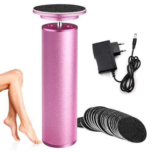 Rimozione calli elettrico con 60 dischi di carta vetrata sostitutiva, piedini elettrici per rimozione calli velocità, lima per pedicure per talloni screpolati, cura dei piedi