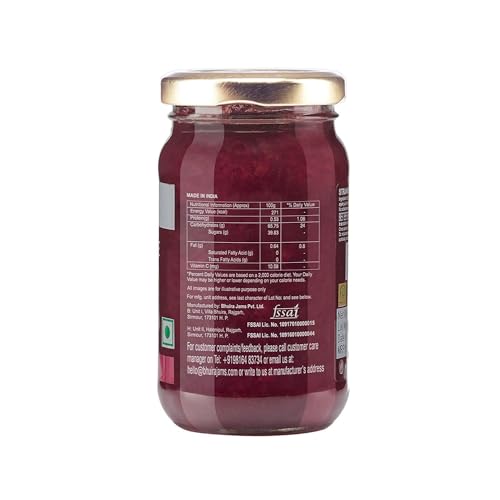 Image of Bhuira Strawberry Preserve - 240g |Natural No Added Sugar, Preservatives, Artificial Colours | Handmade Himachal Vegetarian Fruit Spread | Breakfast, Toast Dessert | Healthy Snack | Guilt-Free, Pack of 2