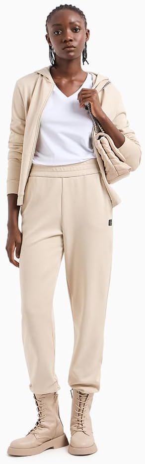 Armani Exchange Womens Mini Metal Logo V Neck Tee - Image 5