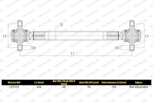 Bras de suspension Monroe L97J13 robuste pour sécurité de direction