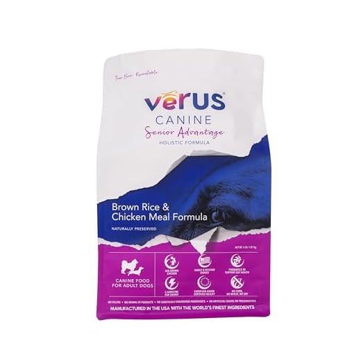VeRUS Pet Foods Dry Dog Food Chicken, Senior Advantage Formula 4lb Bag