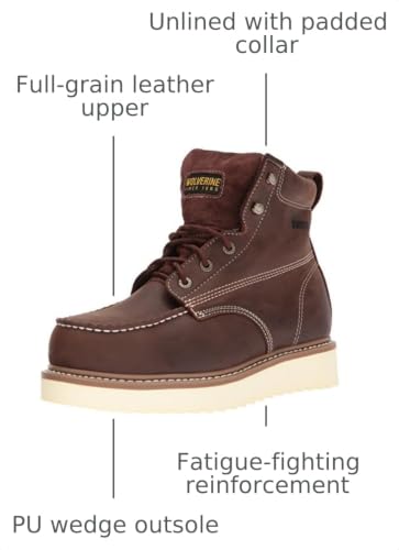 Image of Wolverine Men's Loader 6 inch Soft Toe Wedge Work Boot