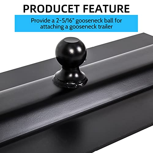 5Th Wheel Gooseneck Hitch Trailer Towing Multi-Fit In-Bed Fixed Offset 25,000 Lbs, 2-5/16-Inch Ball #TOP3