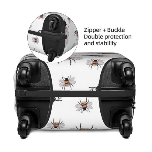 Funny Bees Print Suitcase Cover Luggage Protector Washable Elastic Fashionable Travel Gear Cover4