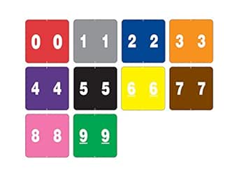 Amazon.com: AMES COMPATIBLE SJAMES-SET1 Color Code Numeric Label, 1-7/8 ...