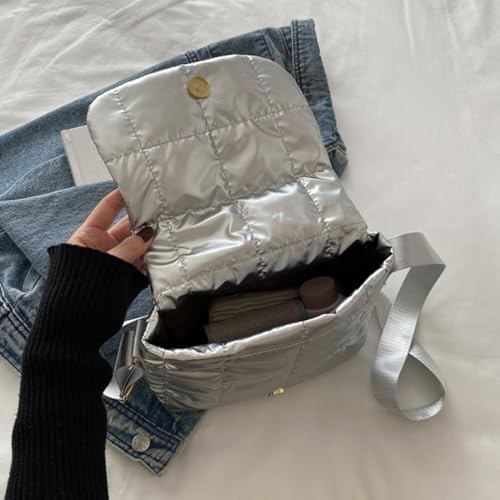 Mini Quilted Crossbody Bags for Women Puffer Shoulder Bag Puffy Tote Bag Lightweight Puff Purse Hobo Carryall Handbag4