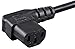 Monoprice Right Angle Extension Cable - 2 Feet - Black | IEC 60320 C14 to Right Angle IEC 60320 C13, 18AWG, 10A/1250W, SVT, 100-250V