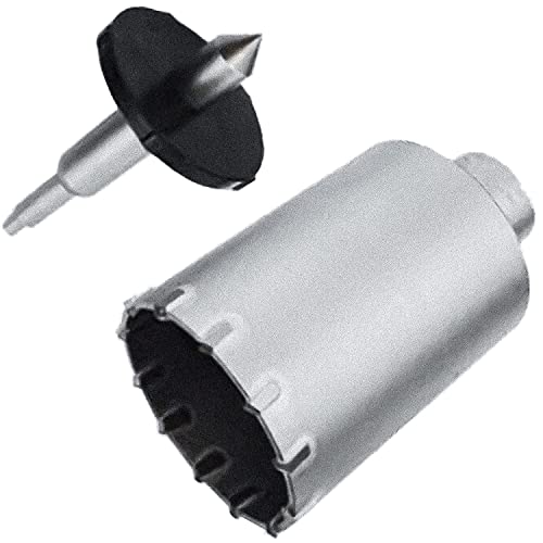 Fortool 48-20-5040 2-1/2 Inch Thin Wall Carbide Tip Core Bit Fits for 8''/12'' Adapter Shanks 48-03-3555 & 48-03-3561, Includes 48-20-6158 Guide Plate & 48-20-6155 Centering Pin