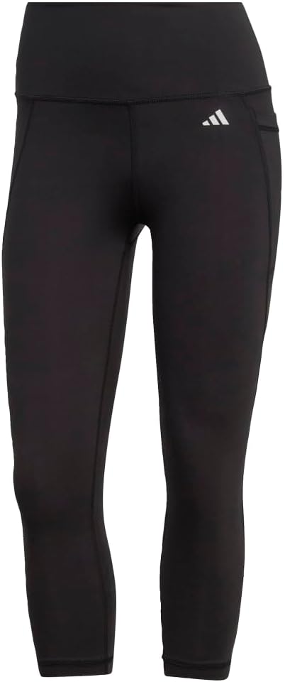 adidas Womens Optime High Waisted Athletic Capri Training Casual Casual - Black
