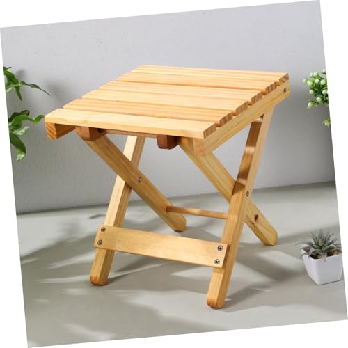Table pliante en bois compacte petite table d'appoint extérieure - 7